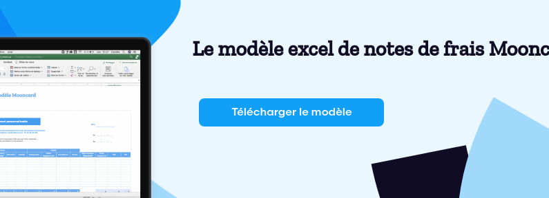   Le modèle excel de notes de frais Mooncard Télécharger le modèle
